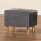 Baxton Studio Elias Modern and Contemporary Grey Velvet Fabric and Oak Brown Finished Wood Storage Ottoman 178-11318-Zoro - alternate 3